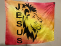 Jesus Is the Lion of Judah Child-Size Silk Worship Flags | Hand-Painted Praise Dance Flags